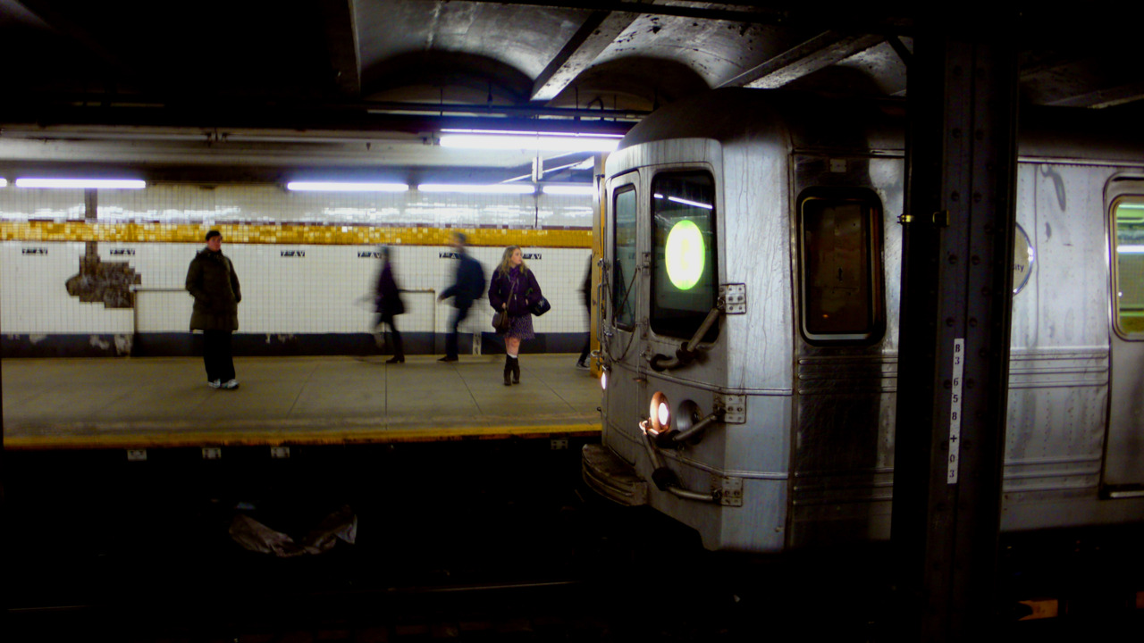 Untitled (subway purple and green)