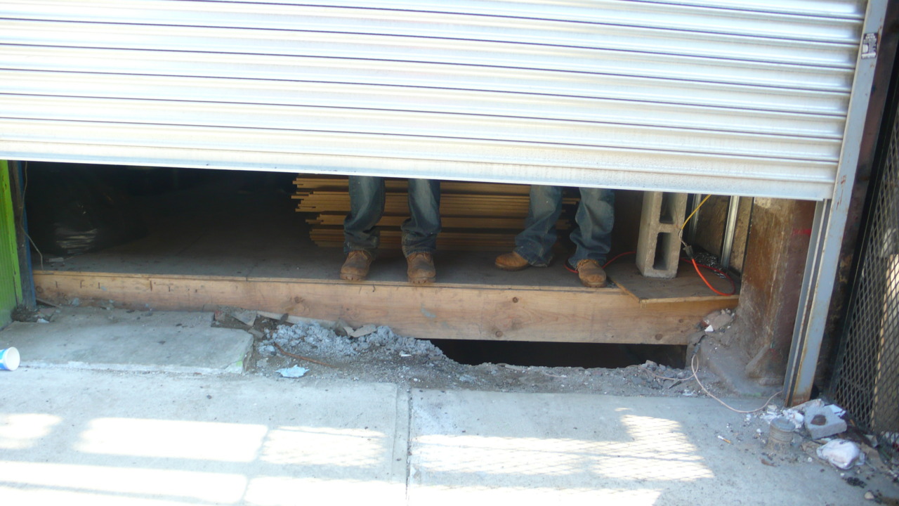 Men not at work at work.