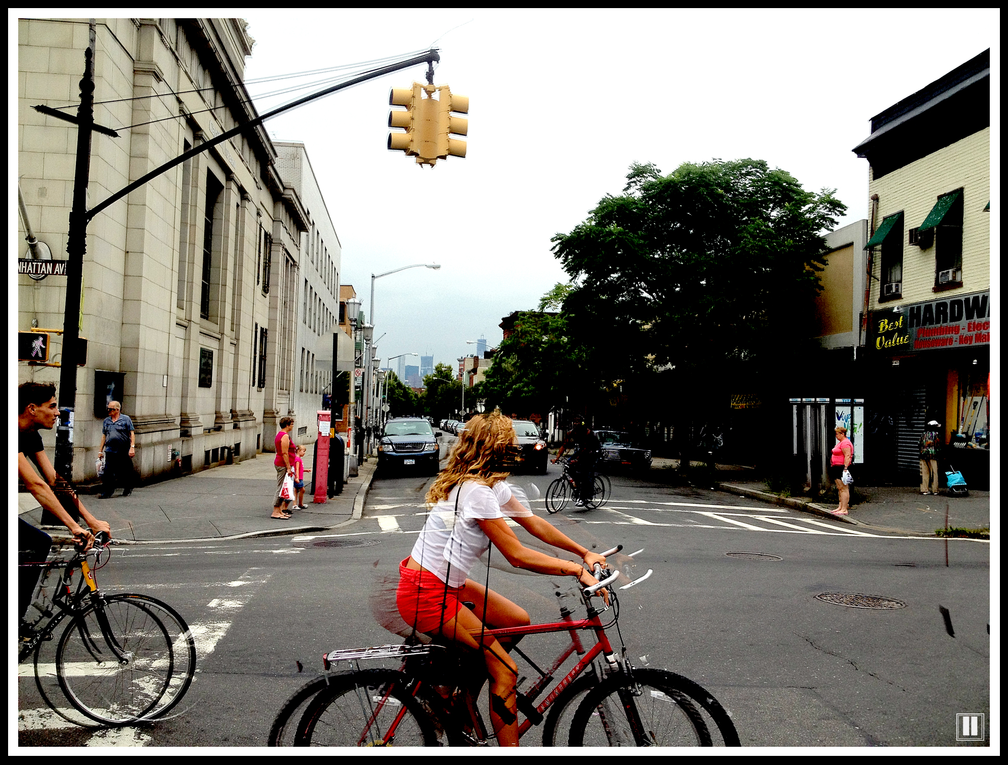Girl on bike Greene Pointe New York City